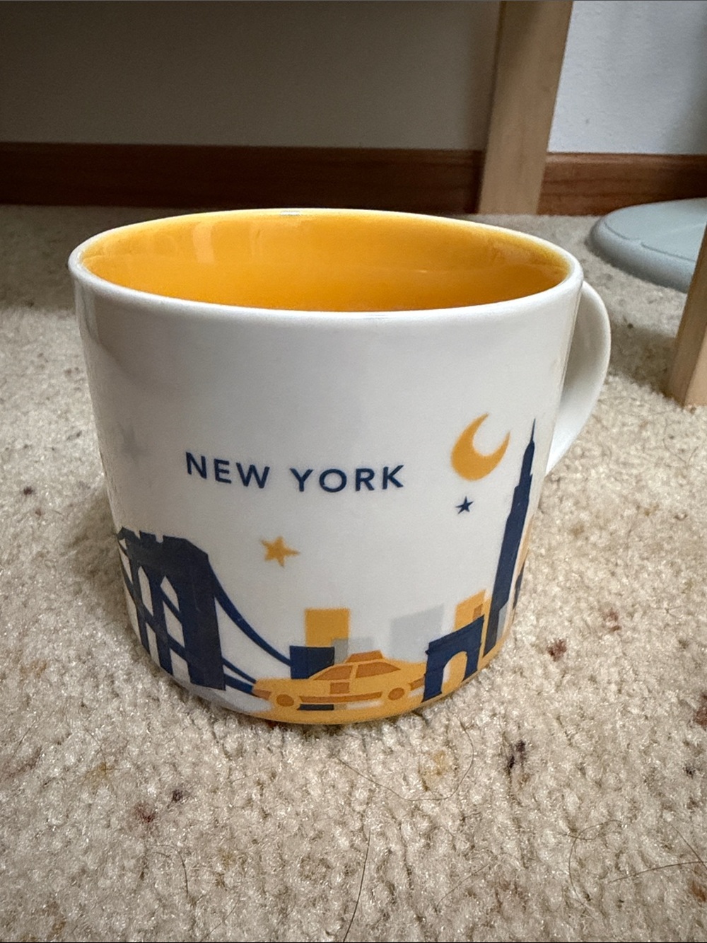 Starbucks New York, YOU ARE HERE collectible  Mug with Yellow Interior